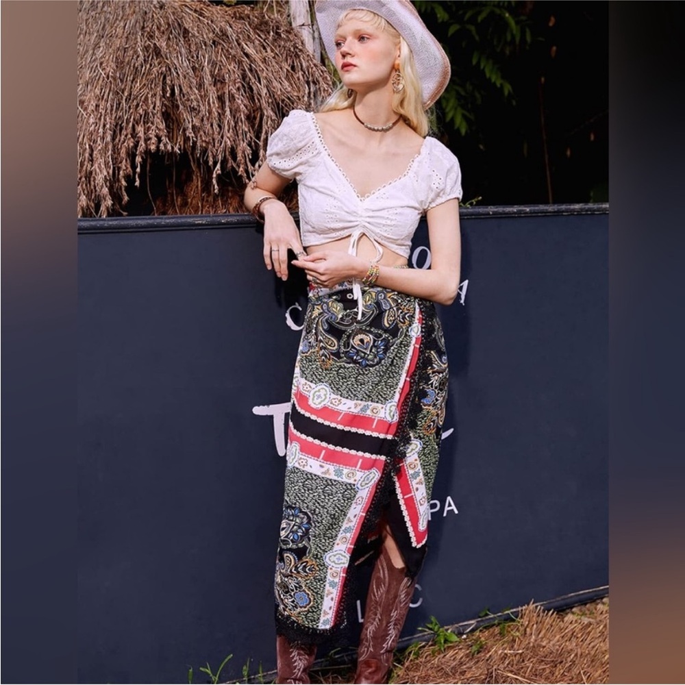 ZAFUL faux Wrap Skirt